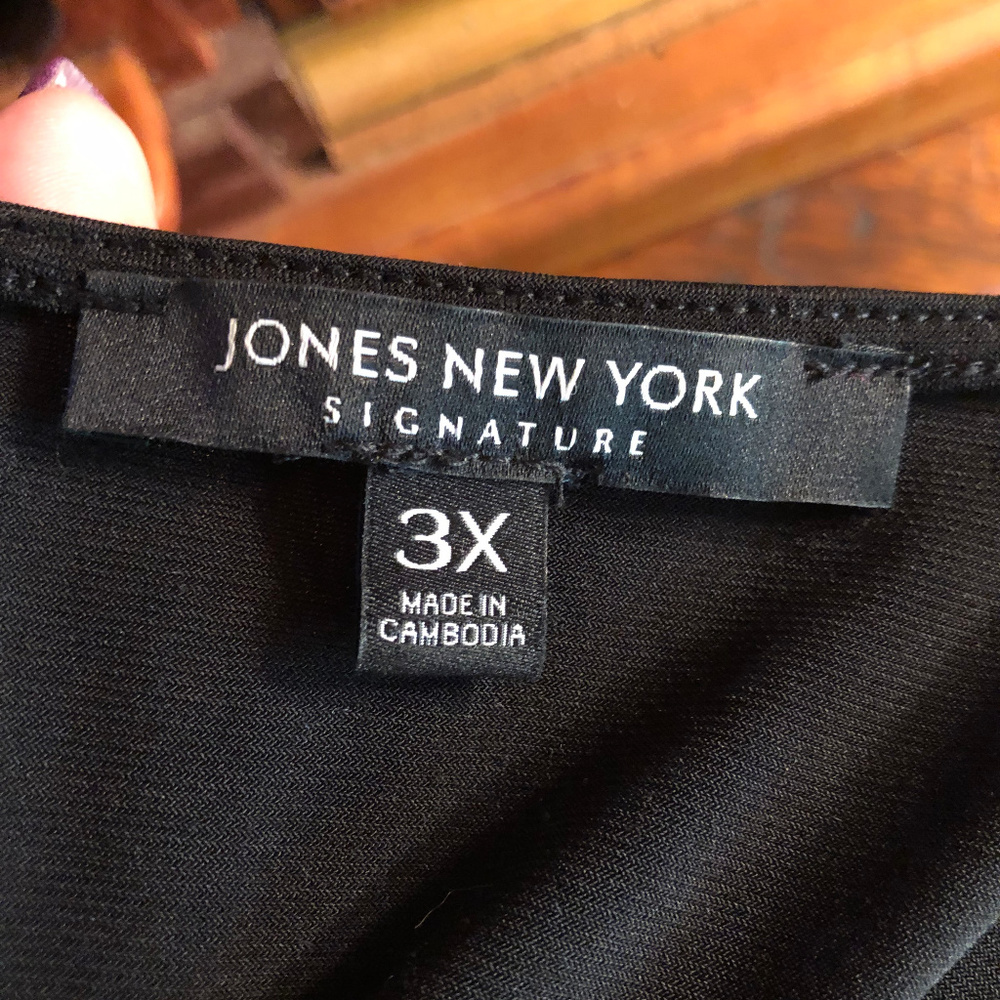 Jones NY Signature Wrap Tank w/ Ring Tie 3X - Picture 6 of 6
